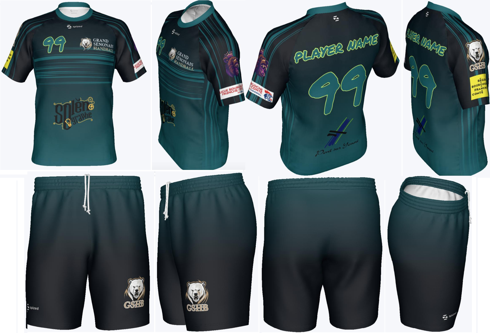 Tenue de match pétrole et noir